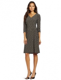 Evan Picone Women's Printed Matte Jersey Side Tie Dress Evan Picone Women's Printed Matte Jersey Side Tie Dress