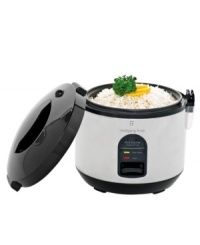 Cook rice to perfection, every time. Wolfgang Puck's 10-cup rice cooker features a nonstick removable pot and automatic keep warm system for effortless, consistently delicious results. Also prepares pasta, risotto, jambalaya and other favorite dishes with ease. Cook rice to perfection, every time. Wolfgang Puck's 10-cup rice cooker features a nonstick removable pot and automatic keep warm system for effortless, consistently delicious results. Also prepares pasta, risotto, jambalaya and other favorite dishes with ease.