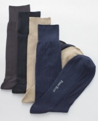 Start your workweek with a touch of luxury. These sleek ribbed socks from Perry Ellis exude handsome sophistication. Start your workweek with a touch of luxury. These sleek ribbed socks from Perry Ellis exude handsome sophistication.