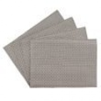 Benson Mills Allegro Faux Leather Placemat, Nickel, Set of 4 Benson Mills Allegro Faux Leather Placemat, Nickel, Set of 4