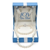 18 6-7mm White Freshwater Pearl Necklace, Bracelet and Stud Earrings Set, Sterling Silver in Gift Box 18 6-7mm White Freshwater Pearl Necklace, Bracelet and Stud Earrings Set, Sterling Silver in Gift Box
