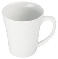 Bia Cordon Bleu White Porcelain Ribbed Mug, Set of 4