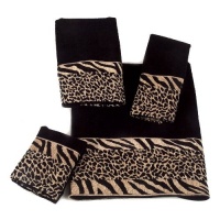 Avanti Cheshire 4-Piece Towel Set, Black Avanti Cheshire 4-Piece Towel Set, Black