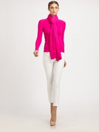 Finespun, featherweight cashmere, in a wear-with-all pullover style.CrewneckLong sleevesCashmereDry cleanImported of Italian fabricModel shown is 5'11 (180cm) wearing US size Small. Finespun, featherweight cashmere, in a wear-with-all pullover style.CrewneckLong sleevesCashmereDry cleanImported of Italian fabricModel shown is 5'11 (180cm) wearing US size Small.