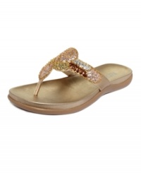 Kenneth Cole's Fab Glam thong sandals offer the kind of comfy sparkle you'll love to have in your life. Kenneth Cole's Fab Glam thong sandals offer the kind of comfy sparkle you'll love to have in your life.