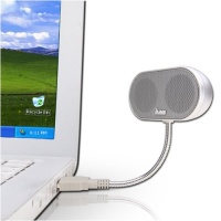 JLab USB Laptop Speakers - Portable, Compact, Travel Notebook Speaker for Windows PC and Mac - B-Flex Hi-Fi Stereo USB Laptop Speaker - Titanium Silver