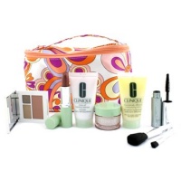 Travel Set: Foaming Cleanser + DDML + Moisture Surge + Eye Shadow & Blusher + Mascara + Lipstick + 2x Brush + Bag 8pcs+1bag