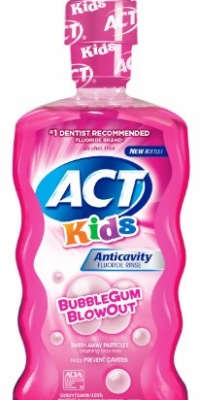 ACT Kids Anticavity Fluoride Mouthwash, Bubble Gum Blow Out , 18-Ounce Bottles (Pack of 4) ACT Kids Anticavity Fluoride Mouthwash, Bubble Gum Blow Out , 18-Ounce Bottles (Pack of 4)