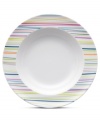 Solid stripes. The Sunny Day Stripes soup bowl shines with bright accent colors on a body of durable, double-fired porcelain. Mix with solid Sunny Day dinnerware, also from THOMAS by Rosenthal.