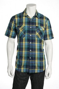 Club Room Plaid Navy Button Down Shirt