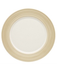This charming porcelain accent plate features a seven-ringed border. Mix and match with other Tin Can Alley Khaki pieces for a subtly varied table setting. This charming porcelain accent plate features a seven-ringed border. Mix and match with other Tin Can Alley Khaki pieces for a subtly varied table setting.