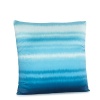 Tie-dyed to resemble the flowing waters of a waterfall, this decorative pillow complements most any classic or modern decor.