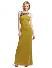 BCBGMAXAZRIA Women's Egeo Sequined Yoke Long Gown BCBGMAXAZRIA Women's Egeo Sequined Yoke Long Gown