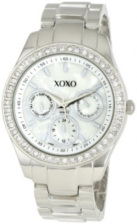 XOXO Women's XO5301A Rhinestone Accent Silver-Tone Bracelet Watch