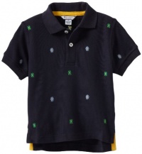 Kitestrings Boys 2-7 Toddler Embroidered Cotton Pique Polo, Blue Novelty, 2T