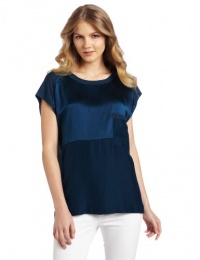 Cluny Women's Fabric Block Solid knit Shell Cluny Women's Fabric Block Solid knit Shell