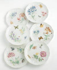 Mix and match different dinner plates with floral and butterfly Lenox patterns to create a unique customized dining experience. In dishwasher-safe bone china. Mix and match different dinner plates with floral and butterfly Lenox patterns to create a unique customized dining experience. In dishwasher-safe bone china.