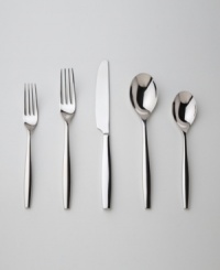 Like tall reeds, this flatware set is crafted with slim, elongated handles for an artful edge. Designed by Lou Henry for Nambé place settings. Like tall reeds, this flatware set is crafted with slim, elongated handles for an artful edge. Designed by Lou Henry for Nambé place settings.