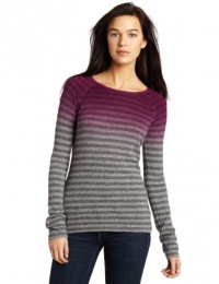 Christopher Fischer Women's 100% Cashmere Long-Sleeve Striped Dip-Dyed Ballet-Neck Sweater Christopher Fischer Women's 100% Cashmere Long-Sleeve Striped Dip-Dyed Ballet-Neck Sweater