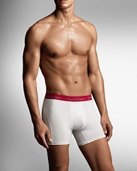 Soft stretch cotton boxer brief with larger waistband. Logo waistband is red with grey writing.Wicking properties of cool max microfiber. Contoured side seaming. Tagless. Soft stretch cotton boxer brief with larger waistband. Logo waistband is red with grey writing.Wicking properties of cool max microfiber. Contoured side seaming. Tagless.
