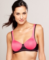 Support that moves with you. Lily of France's Breathable sports bra features wide straps with mesh elastic in the back, providing a fit that stretches with each move you make. Style #2151715 Support that moves with you. Lily of France's Breathable sports bra features wide straps with mesh elastic in the back, providing a fit that stretches with each move you make. Style #2151715