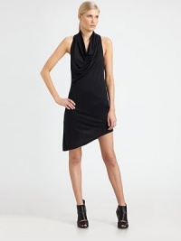 From the HELMUT capsule collection, this shoulder-baring racerback style drapes from shoulder to hem in a sheath of luxe jersey.CowlneckSleevelessAsymmetrical hemRacerbackAbout 18 from natural waist80% modal/20% nylonDry cleanImported of USA fabricModel shown is 5'10 (177cm) wearing US size Small. From the HELMUT capsule collection, this shoulder-baring racerback style drapes from shoulder to hem in a sheath of luxe jersey.CowlneckSleevelessAsymmetrical hemRacerbackAbout 18 from natural waist80% modal/20% nylonDry cleanImported of USA fabricModel shown is 5'10 (177cm) wearing US size Small.