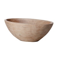 Donna Karan Lenox Hand Carved Wood Light Carved Oval Bowl Donna Karan Lenox Hand Carved Wood Light Carved Oval Bowl