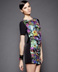 A bold digital print adds a stylish splash of color to this Petticoat Alley dress -- perfect for a night downtown! A bold digital print adds a stylish splash of color to this Petticoat Alley dress -- perfect for a night downtown!