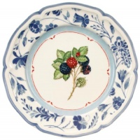 Villeroy & Boch Cottage Blue Stencil Rim Salad Plate Villeroy & Boch Cottage Blue Stencil Rim Salad Plate