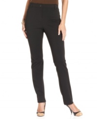 Charter Club's skinny ponte-knit pants are an easy way to build your wardrobe. Pair them with anything from a tee to a tunic! Charter Club's skinny ponte-knit pants are an easy way to build your wardrobe. Pair them with anything from a tee to a tunic!