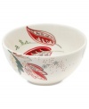 With a floral pattern that's truly fresh, Marcela's Floral Henna cereal bowl for Prima Design has an exotic quality about it with vibrant colors blooming in simple white porcelain.