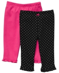 Ruffles add some fun flair to any outfit with this pants 2-pack from Carter's. Ruffles add some fun flair to any outfit with this pants 2-pack from Carter's.