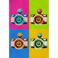 (13x19) Retro Camera Pop Art Poster (13x19) Retro Camera Pop Art Poster