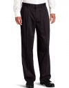 Dockers Men's Never Iron Essential D4 Relaxed Fit Pleated Pant, Black, 36x36
