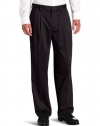 Dockers Men's Never Iron Essential D4 Relaxed Fit Pleated Pant, Black, 36x36