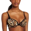 Betsey Johnson Women's Slinky Knit Demi Bra, Pussy Galore Skinny Dip, 32DD