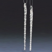 GLASS ICICLE ORNAMENTS Set of 12 GLASS ICICLE ORNAMENTS Set of 12