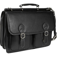 McKleinUSA HAZEL CREST 15605 Black Leather Double Compartment Laptop Case McKleinUSA HAZEL CREST 15605 Black Leather Double Compartment Laptop Case