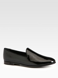 Classic slip-on style rendered in glossy Italian patent leather. Patent leather upperLeather lining and solePadded insoleMade in Italy Classic slip-on style rendered in glossy Italian patent leather. Patent leather upperLeather lining and solePadded insoleMade in Italy