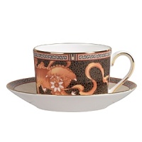 Dynasty, the newest pattern from Wedgwoods Expressive collection is uniquely designed with an archival Chinese Dragon motif and elegant Greek key border. Bone china.