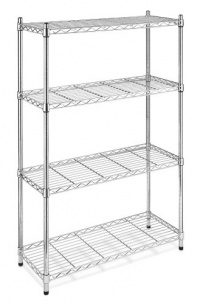 Whitmor 6060-322 Supreme 4-Tier Shelving Unit, Chrome Whitmor 6060-322 Supreme 4-Tier Shelving Unit, Chrome
