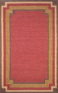 Liora Manne Ravella Border Rug, 7-Feet 6-Inch by 9-Feet 6-Inch, Red