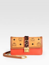 A luxurious blend of supple leather and soft animal printed haircalf with an iconic laurel logo printed coated canvas flap, all crafted with German functionality.Detachable chain and leather shoulder strap, 18½ dropTurnlock flap closureOne open pocket under flapOne inside zip pocketSix credit card slotsOne bill compartmentFully lined7½W X 4½H X 2DMade in Italy A luxurious blend of supple leather and soft animal printed haircalf with an iconic laurel logo printed coated canvas flap, all crafted with German functionality.Detachable chain and leather shoulder strap, 18½ dropTurnlock flap closureOne open pocket under flapOne inside zip pocketSix credit card slotsOne bill compartmentFully lined7½W X 4½H X 2DMade in Italy