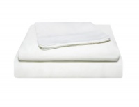 Alok International 325-110004 325 Thread Count Organic Cotton Sheet Set, Queen, White Alok International 325-110004 325 Thread Count Organic Cotton Sheet Set, Queen, White