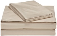Pinzon Hemstitch 400-Thread-Count Egyptian Cotton Sateen Queen Sheet Set, Taupe Pinzon Hemstitch 400-Thread-Count Egyptian Cotton Sateen Queen Sheet Set, Taupe