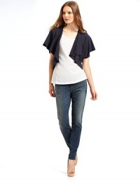 A great transitional piece with an open front design and beautiful draping.Open front Short sleeves Asymmetrical hem About 22 from shoulder to hem 96% cotton/4% spandex Machine wash Imported A great transitional piece with an open front design and beautiful draping.Open front Short sleeves Asymmetrical hem About 22 from shoulder to hem 96% cotton/4% spandex Machine wash Imported