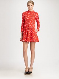 Timeless cotton dress in a feminine, vintage-inspired floral print with a funnelneck, pleated skirt and convenient back zipper. FunnelneckLong sleevesPleated skirtBack zipperAbout 19 from natural waistCottonDry cleanImportedModel shown is 5'10 (177cm) wearing US size 4. Timeless cotton dress in a feminine, vintage-inspired floral print with a funnelneck, pleated skirt and convenient back zipper. FunnelneckLong sleevesPleated skirtBack zipperAbout 19 from natural waistCottonDry cleanImportedModel shown is 5'10 (177cm) wearing US size 4.