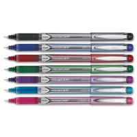 Pilot Precise Grip Liquid Ink Rolling Ball Pen, Extra Fine Point, 7-Pack Pouch, Black/Blue/Red/Green/Purple/Turquoise/Pink Inks (28864)