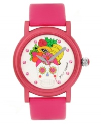 Show your bones. This funky timepiece from Betsey Johnson blends vibrant color with macabre designs for a one-of-a-kind creation. Show your bones. This funky timepiece from Betsey Johnson blends vibrant color with macabre designs for a one-of-a-kind creation.