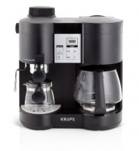 KRUPS XP160050 Coffee Maker and Espresso Machine Combination, Black KRUPS XP160050 Coffee Maker and Espresso Machine Combination, Black